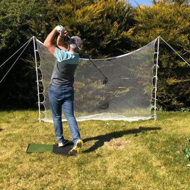 playing golf
